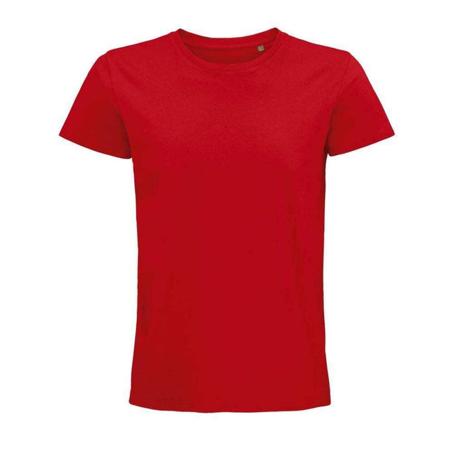 Red - Front - SOLS Unisex Adult Pioneer Organic T-Shirt