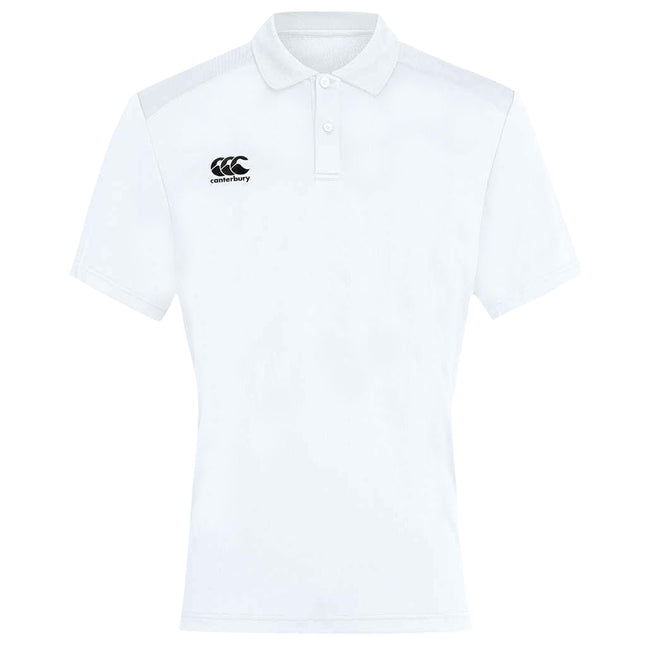 White - Front - Canterbury Mens Club Dry Polo Shirt
