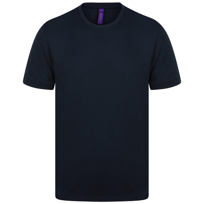 Navy - Front - Henbury Mens HiCool Performance T-Shirt