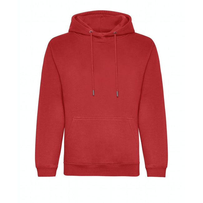Fire Red - Front - Awdis Mens Organic Hoodie