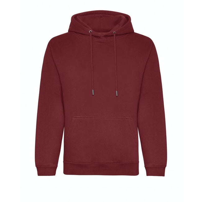 Burgundy - Front - Awdis Mens Organic Hoodie