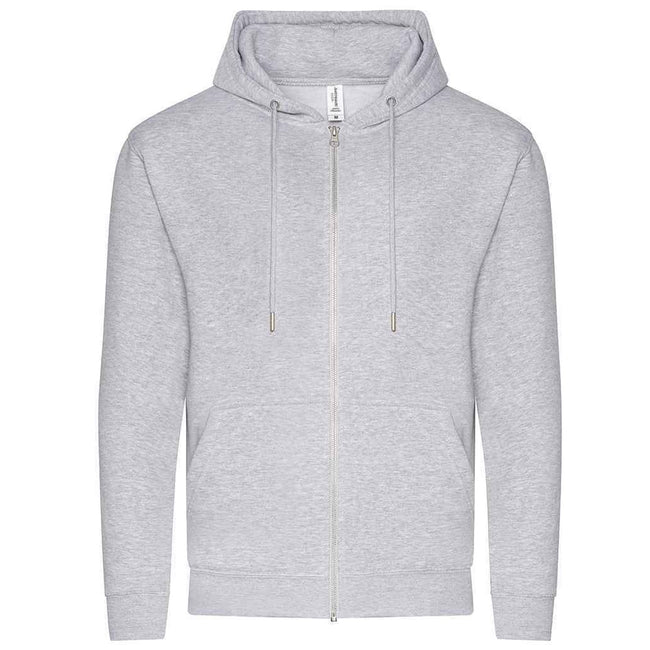 Grey Heather - Front - Awdis Mens Organic Hoodie
