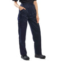 Navy - Back - Portwest Womens-Ladies Cargo Trousers