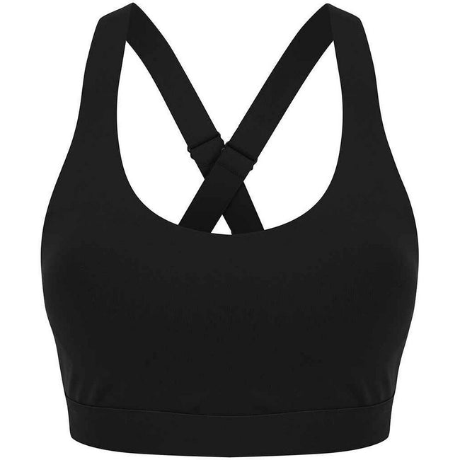 Black - Front - Tombo Womens-Ladies Medium Impact Core Bra