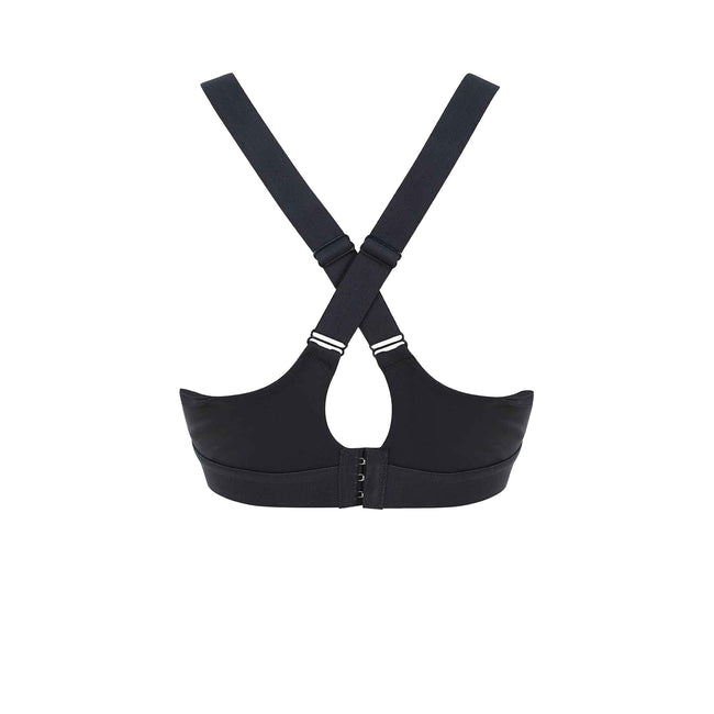 Charcoal - Back - Tombo Womens-Ladies Medium Impact Core Bra