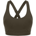 Olive Green - Front - Tombo Womens-Ladies Medium Impact Core Bra