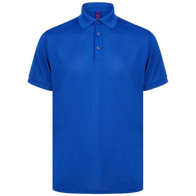 Royal Blue - Front - Henbury Mens Piqu Polo Shirt