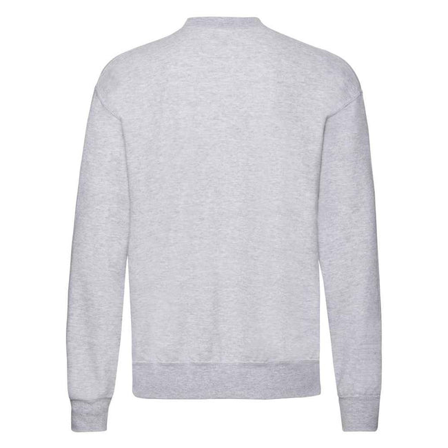 Heather Grey - Back - Fruit of the Loom Mens Classic Heather Drop Shoulder Sweatshirt