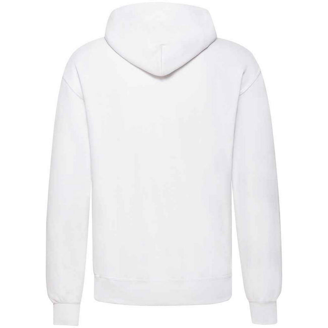 White - Back - Fruit of the Loom Mens Classic Heather Hooded Sweatshirt