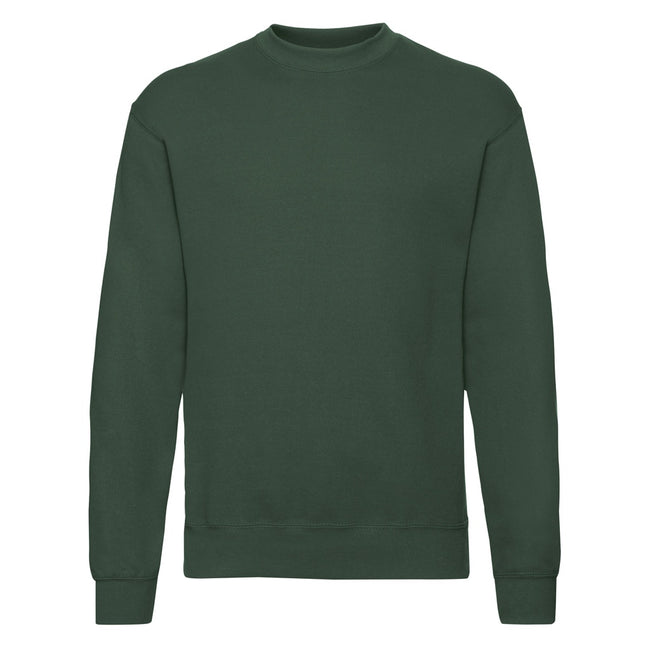 Bottle Green - Front - Fruit of the Loom Unisex Adult Classic Drop Shoulder Sweatshirt