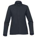 Navy-Carbon - Front - Stormtech Womens-Ladies Orbiter Soft Shell Jacket
