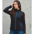 Black-Azure - Back - Stormtech Womens-Ladies Orbiter Soft Shell Jacket