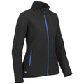 Black-Azure - Side - Stormtech Womens-Ladies Orbiter Soft Shell Jacket