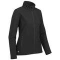 Black-Carbon - Back - Stormtech Womens-Ladies Orbiter Soft Shell Jacket