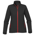 Black-Bright Red - Front - Stormtech Womens-Ladies Orbiter Soft Shell Jacket