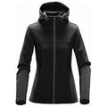 Black-Dolphin - Front - Stormtech Womens-Ladies Orbiter Hooded Soft Shell Jacket