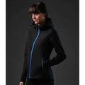 Black-Azure - Side - Stormtech Womens-Ladies Orbiter Hooded Soft Shell Jacket