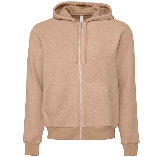 Oatmeal Grey Heather - Front - Bella + Canvas Unisex Adult Sueded Hoodie