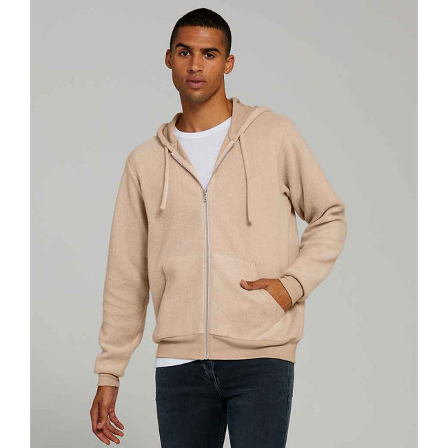 Oatmeal Grey Heather - Back - Bella + Canvas Unisex Adult Sueded Hoodie