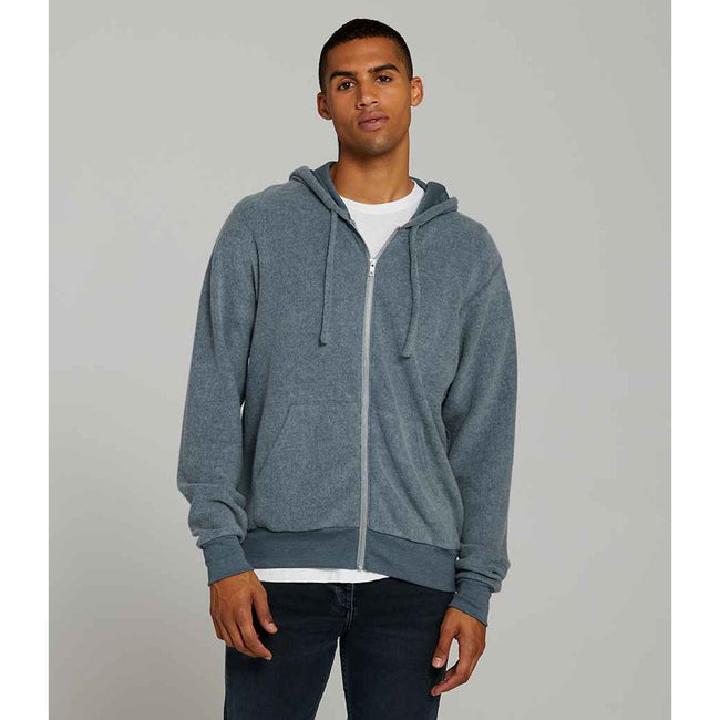 Slate Heather - Back - Bella + Canvas Unisex Adult Sueded Hoodie