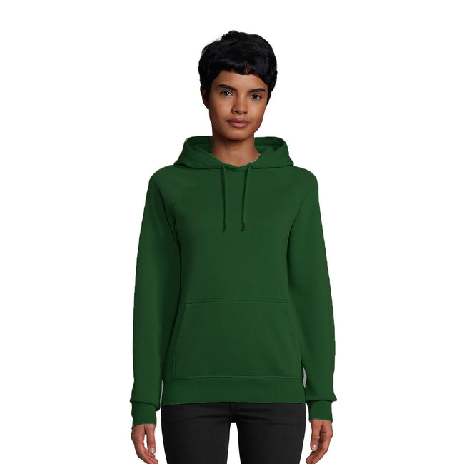 Bottle Green - Side - SOLS Unisex Adult Stellar Organic Hoodie