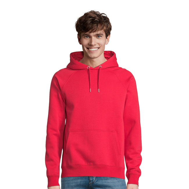 Red - Side - SOLS Unisex Adult Stellar Organic Hoodie