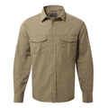 Pebble Brown - Front - Craghoppers Mens Expert Kiwi Long-Sleeved Shirt