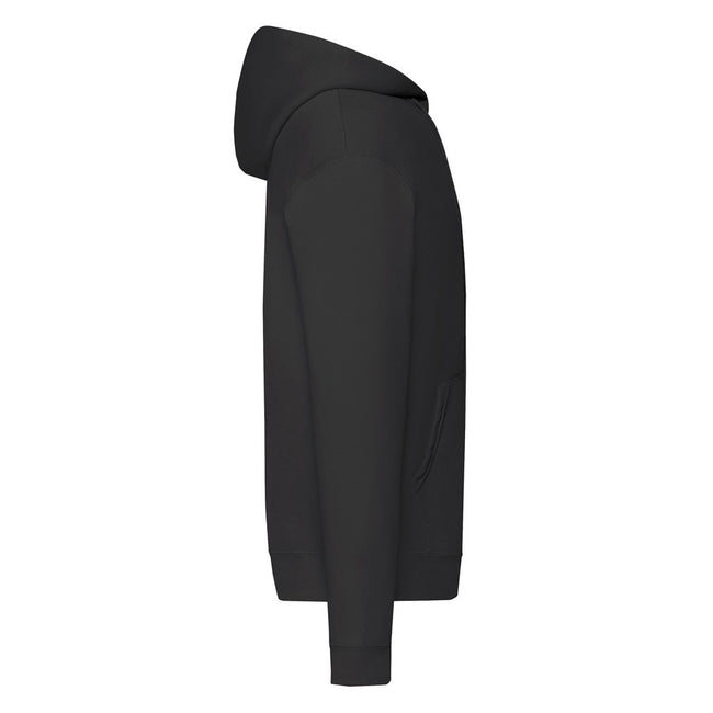 Black - Side - Fruit of the Loom Mens Classic Zipped Hoodie