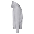 Heather Grey - Side - Fruit Of The Loom Mens Classic Heather Zipped Hoodie