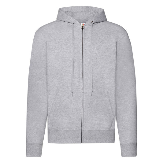 Heather Grey - Front - Fruit Of The Loom Mens Classic Heather Zipped Hoodie