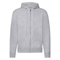 Heather Grey - Front - Fruit Of The Loom Mens Classic Heather Zipped Hoodie