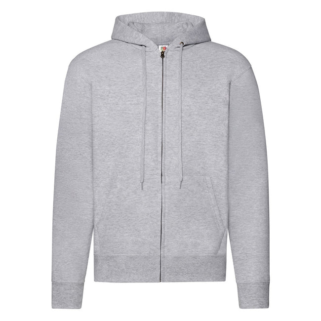 Heather Grey - Front - Fruit Of The Loom Mens Classic Heather Zipped Hoodie