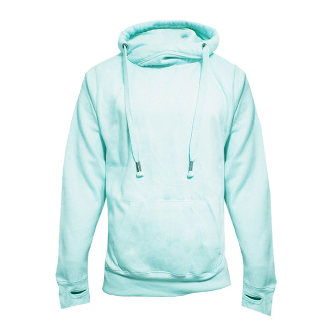 Peppermint - Front - Awdis Unisex Adult Cross Neck Hoodie