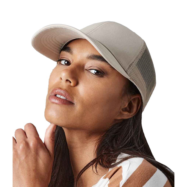 Sand - Back - Beechfield Unisex Adult 6 Panel Trucker Cap