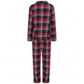 Red-Navy - Side - SF Womens-Ladies Tartan Pyjama Set