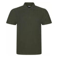 Khaki - Front - PRO RTX Unisex Adult Pique Polo Shirt