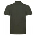Khaki - Back - PRO RTX Unisex Adult Pique Polo Shirt