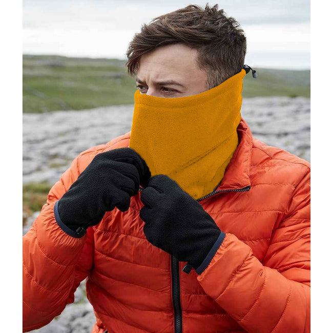 Mustard Yellow - Back - Beechfield Fleece Recycled Snood