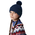 Black - Back - Beechfield Childrens-Kids Original Pom Pom Beanie