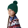 Bottle Green - Back - Beechfield Childrens-Kids Original Pom Pom Beanie