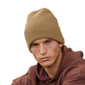 Olive Green - Front - Beechfield Cuffed Recycled Oversized Beanie