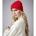 Classic Red - Side - Beechfield Original Cuffed Organic Cotton Beanie