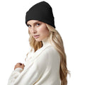 Black - Side - Beechfield Original Cuffed Organic Cotton Beanie