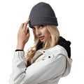 Graphite Grey - Side - Beechfield Cuffed Organic Cotton Waffle Beanie