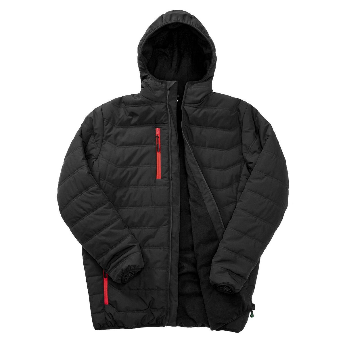 Black-Red - Lifestyle - Result Genuine Recycled Mens Compass Padded Jacket