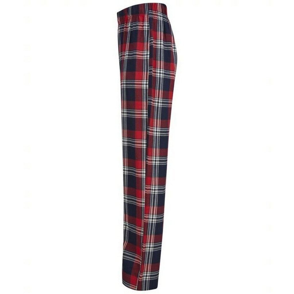 Red-Navy - Close up - SF Mens Tartan Pyjama Set
