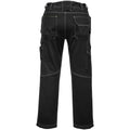 Black - Back - Portwest Mens PW3 Stretch Lightweight Cargo Trousers