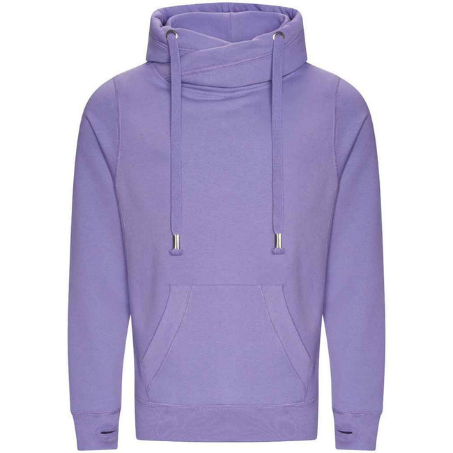 Digital Lavender - Back - Awdis Unisex Adult Crossover Collar Hoodie
