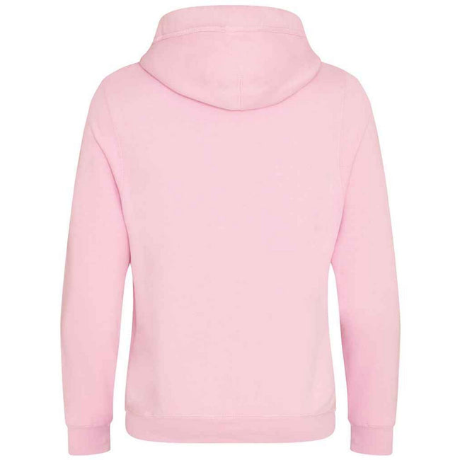 Baby Pink - Front - Awdis Unisex Adult Crossover Collar Hoodie