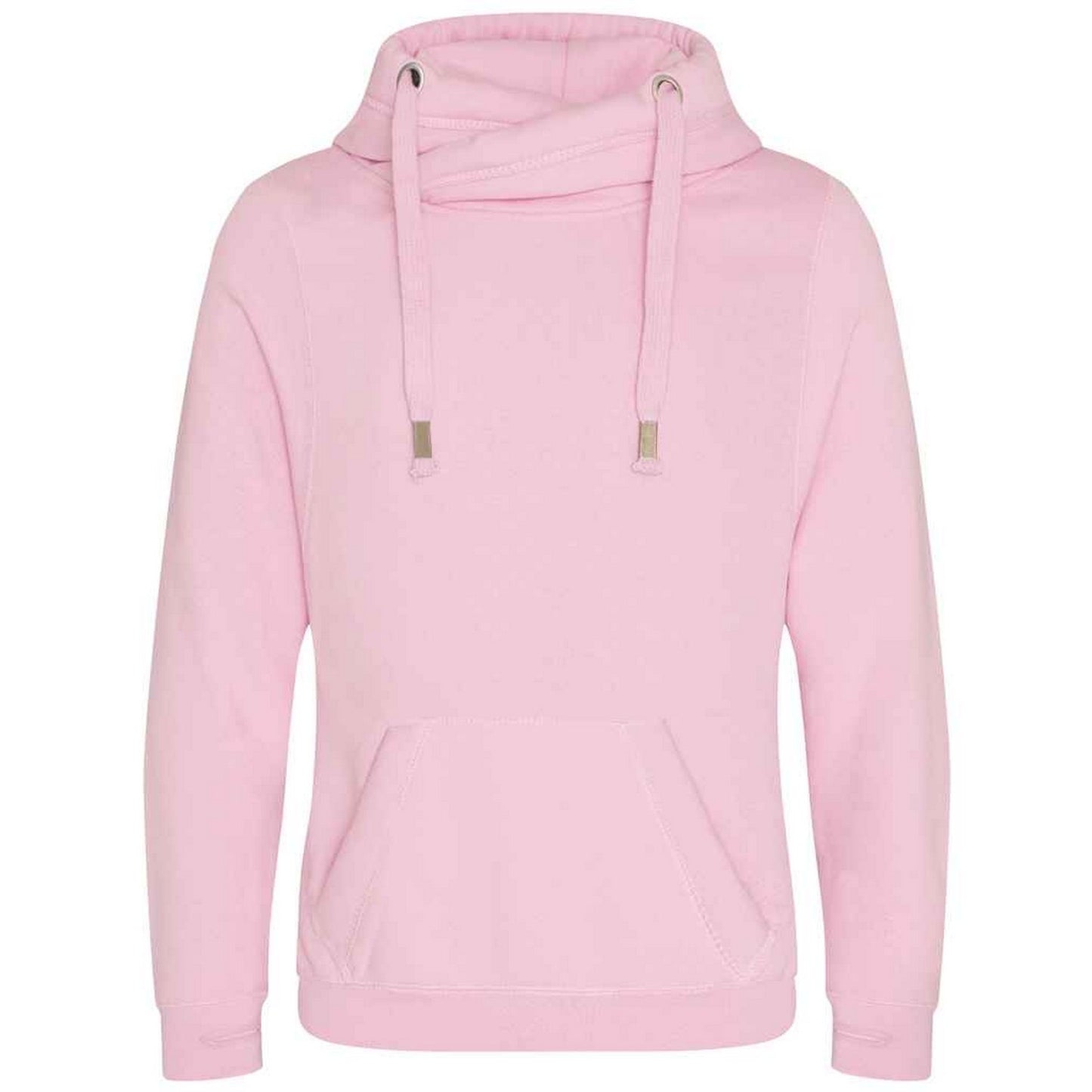 Baby Pink - Back - Awdis Unisex Adult Crossover Collar Hoodie